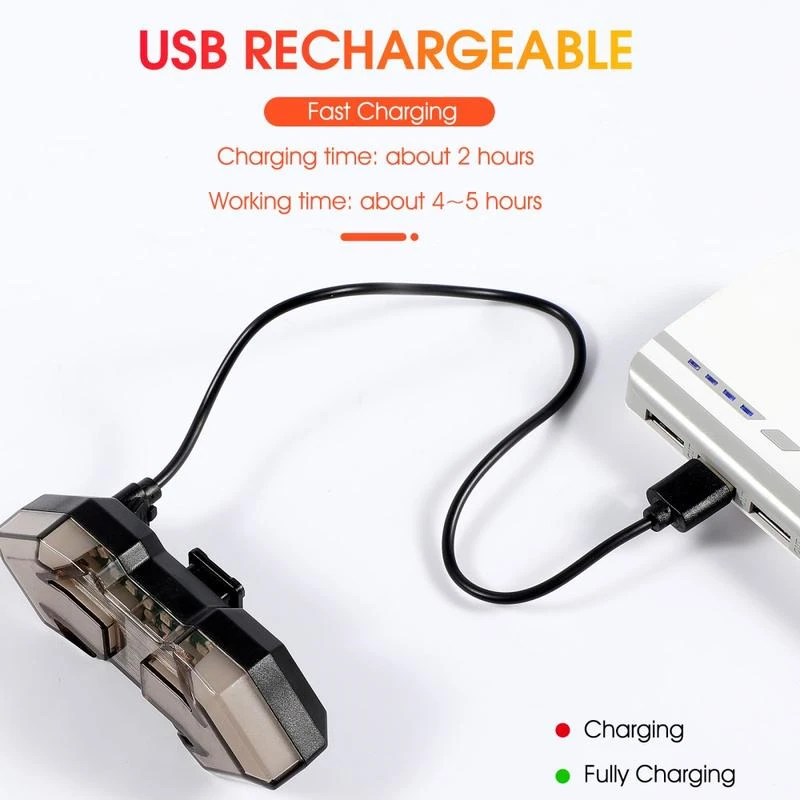 Bicycle Bike Hard Shell Case and LED Turn Signal Indicators Taillight