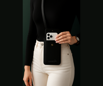 Reptronic Hammer&Hide Crossbody Sling Bag Purse: Genuine Saddle Leather