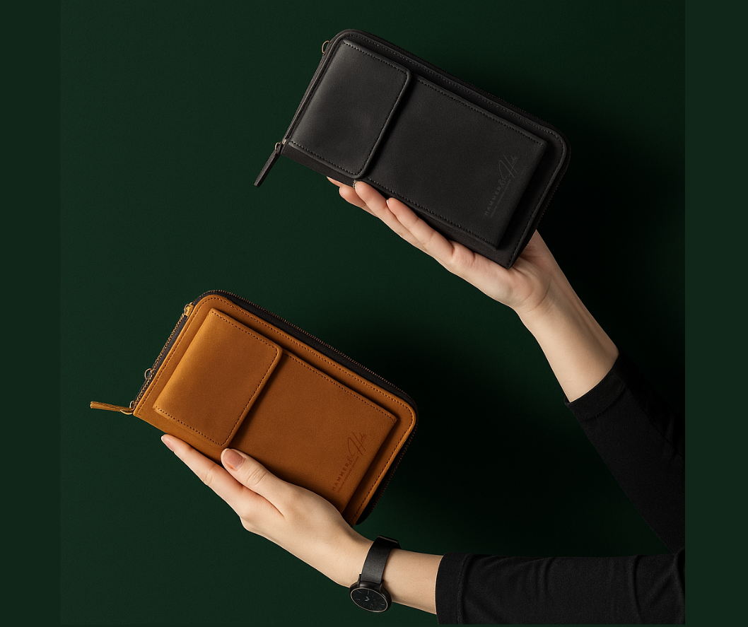 Reptronic Hammer&Hide Crossbody Sling Bag Purse: Genuine Saddle Leather