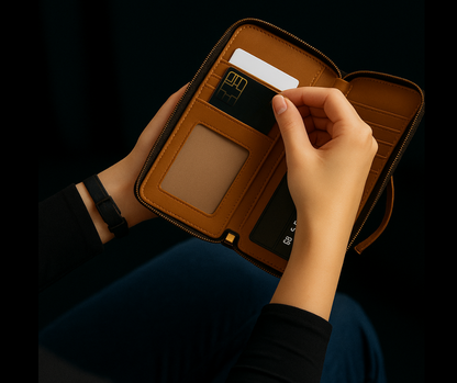 Reptronic Hammer&Hide Crossbody Sling Bag Purse: Genuine Saddle Leather