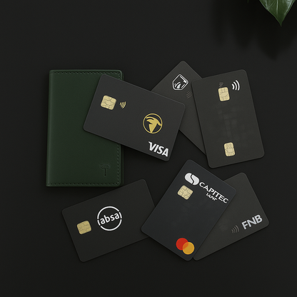 Hammer&Hide Genuine Saddle Leather Pop Up Wallet-Light Brown with Black Aluminum case - Unisex