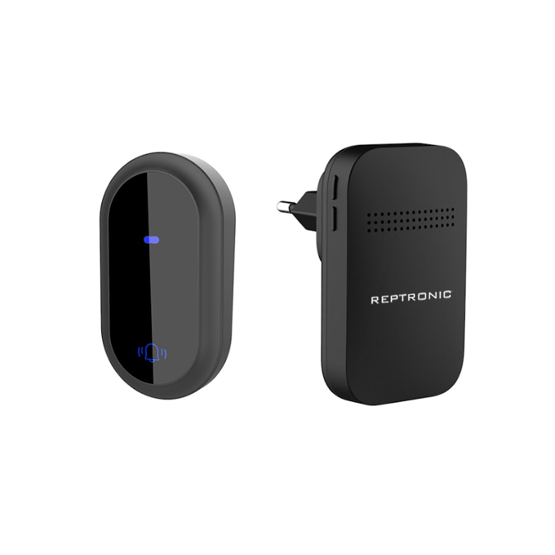 Reptronic DIY Black Wireless Doorbell: RPTDB44 - 1R1B
