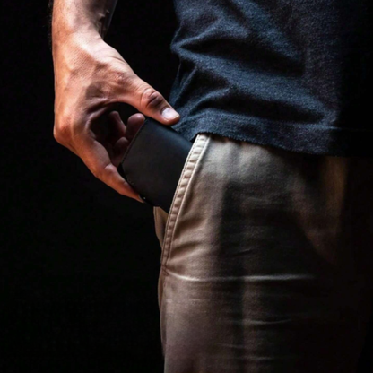 Hammer&Hide PU leather Pop up wallet- Black