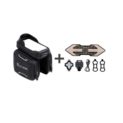 Bicycle Bike Hard Shell Case and LED Turn Signal Indicators Taillight