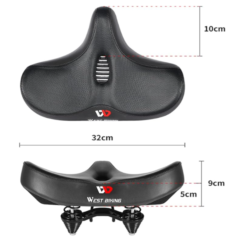 Bicycle Bike Extra Wide Bicycle Saddle Seat- Anatomic Bicycle Saddle