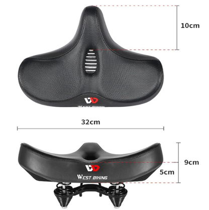 Bicycle Bike Extra Wide Bicycle Saddle Seat- Anatomic Bicycle Saddle