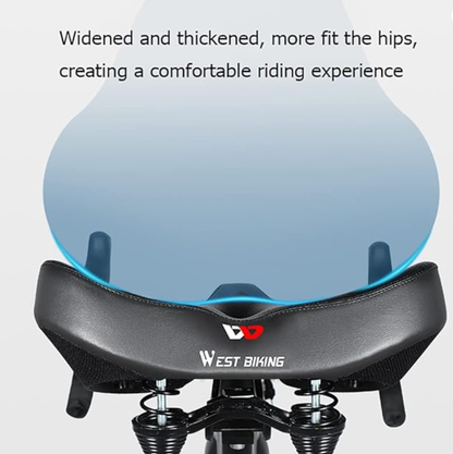 Bicycle Bike Extra Wide Bicycle Saddle Seat- Anatomic Bicycle Saddle