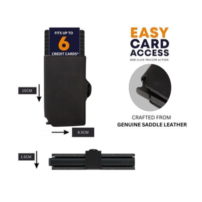 Hammer&Hide PU leather Pop up wallet- Black