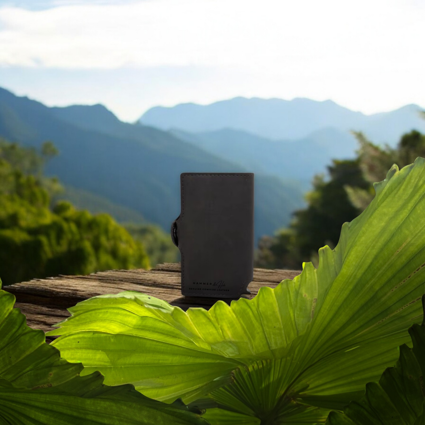 Hammer&Hide PU leather Pop up wallet- Black