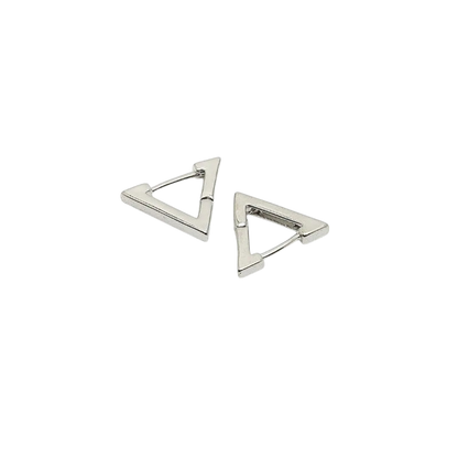 Reptronic Stainless steel Silver earrings- Triangle