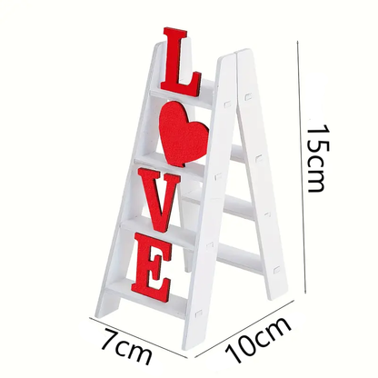 Reptronic White Wooden Ladder Table top Decor with the word Love