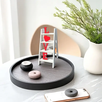 Reptronic White Wooden Ladder Table top Decor with the word Love