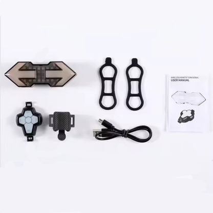 Bicycle Bike Hard Shell Case and LED Turn Signal Indicators Taillight