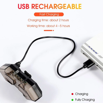 Bicycle Bike Hard Shell Case and LED Turn Signal Indicators Taillight