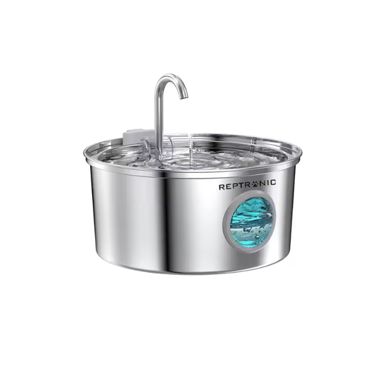 Reptronic Larger Stainless Steel Pet Fountain- 3.2L