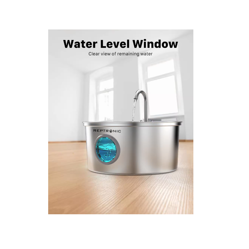 Reptronic Larger Stainless Steel Pet Fountain- 3.2L