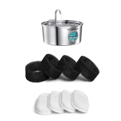Reptronic Larger Stainless Steel Pet Fountain- 3.2L