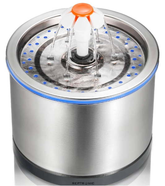 Reptronic Cat/Dog Pet Drinking Water Fountain/Spring - Stainless Steel