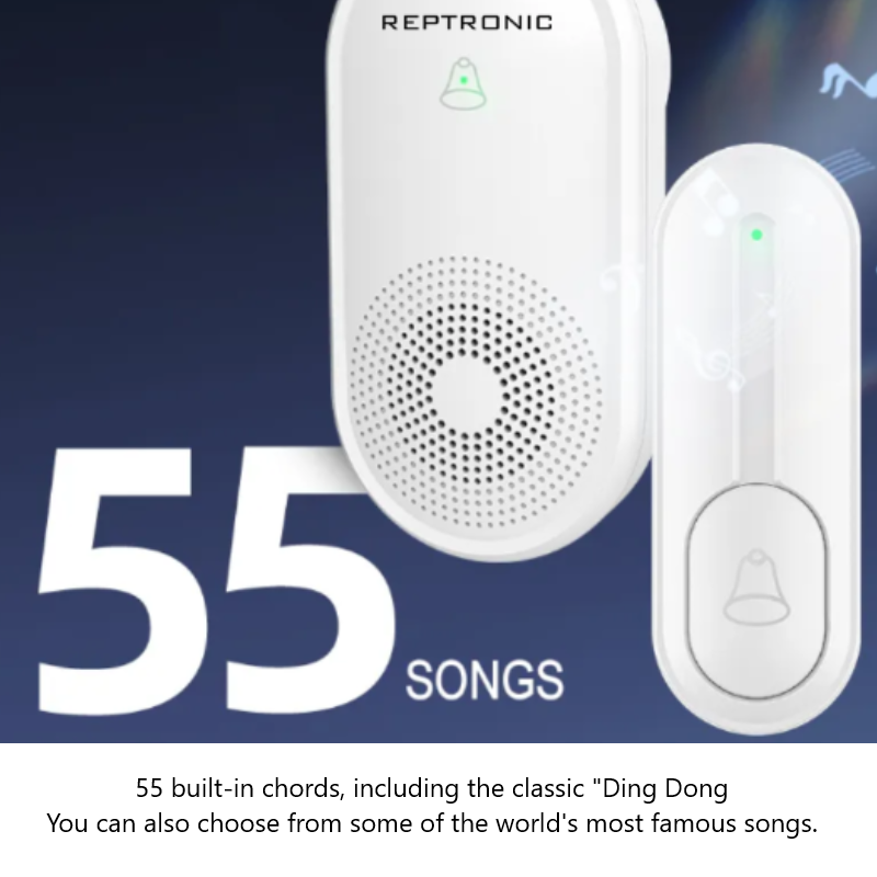 Reptronic DIY Wireless Doorbell- RTDB06 - White (RTDB39)