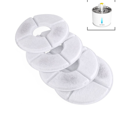 Cat/Dog Water Fountain Filter Replacement - 4 Pack - White Fountain