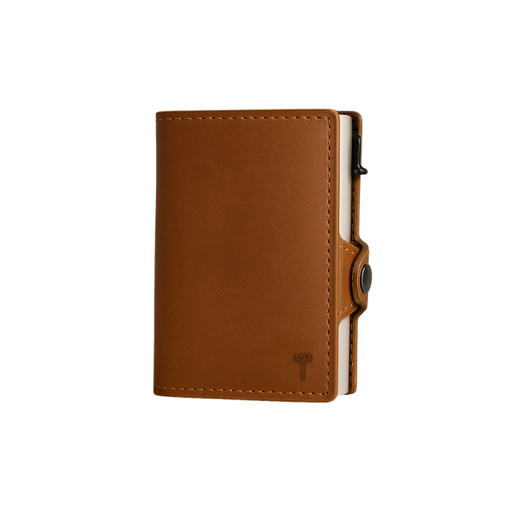 Hammer&Hide Genuine Saddle Leather Pop Up Wallet- Unisex